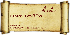 Liptai Loréna névjegykártya